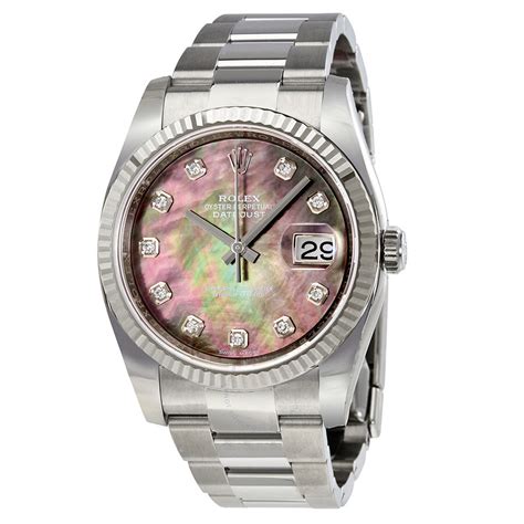 rolex mother of pearl black